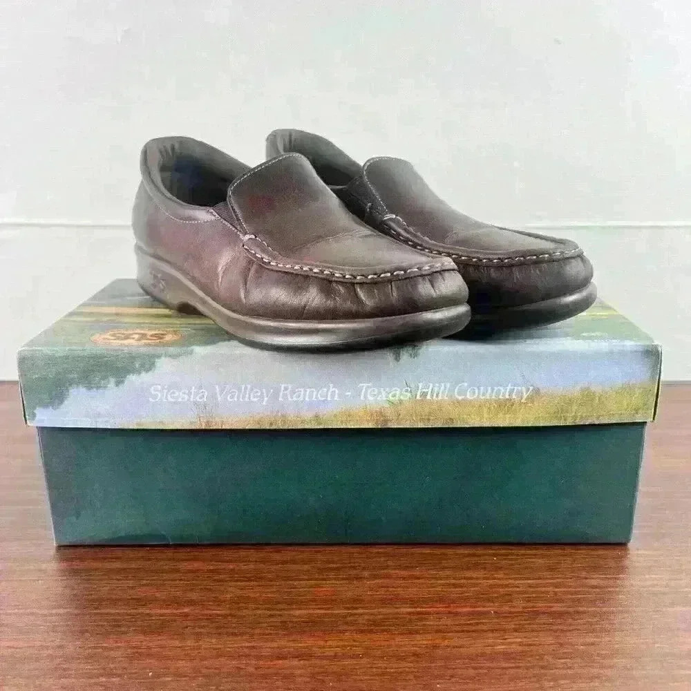 SAS Twin Loafers Womens Size 7N In Brown Mulch Tripad Comfort Shoes Made In USA‎